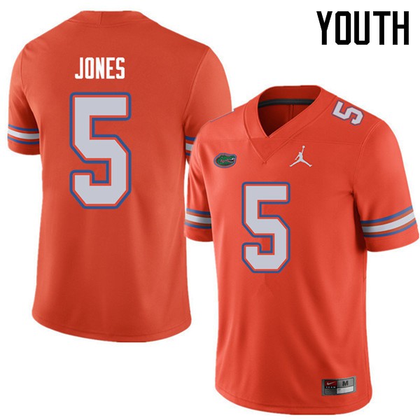 Jordan Brand Youth #5 Emory Jones Florida Gators College Football Jersey Orange